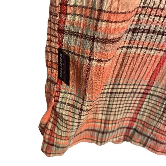Patagonia Organic Cotton Plaid Short Sleeves Button Down Shirt S - Picture 5 of 6